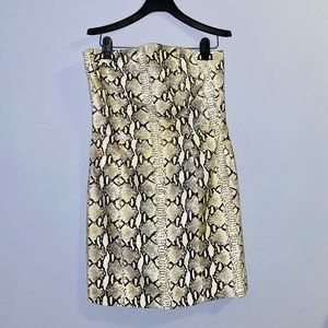 Hugo Buscati Snake Print Leather dress